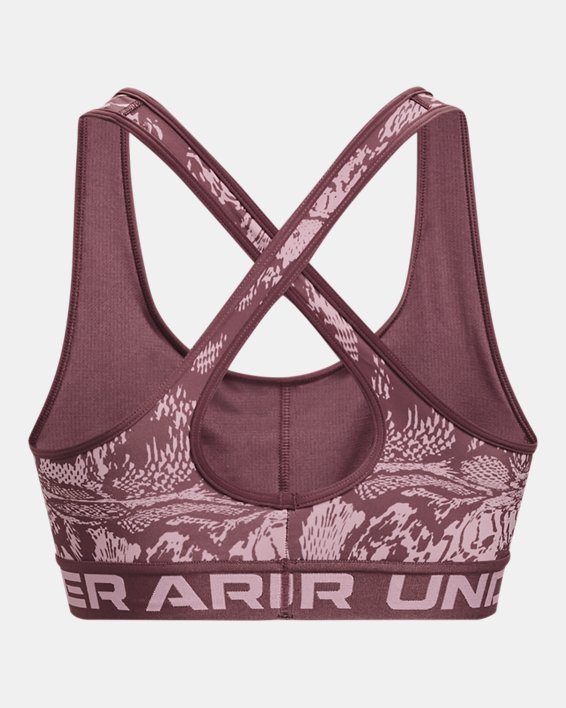 Bra deportivo Armour® Mid Crossback Printed para mujer, Purple, pdpMainDesktop image number 11